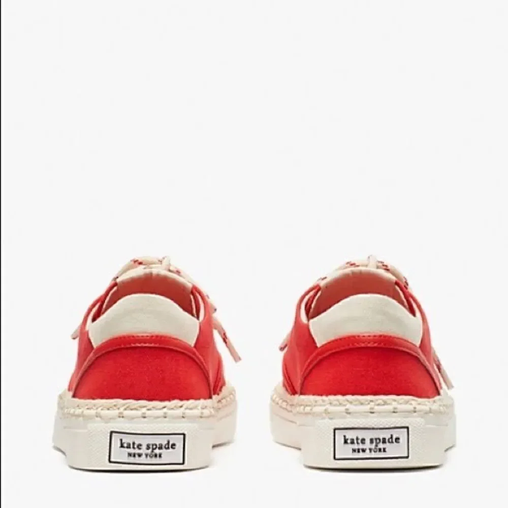 KATE SPADE espadrille lace sneakers coral rose 7.5